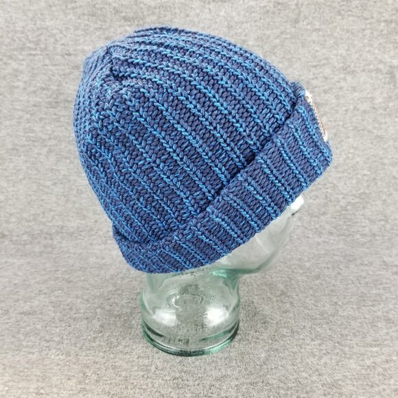 ✅Love Your Melon Blue Cable Knit Beanie Winter Hat 100% Cotton OSFM One Size Fit - Picture 6 of 7